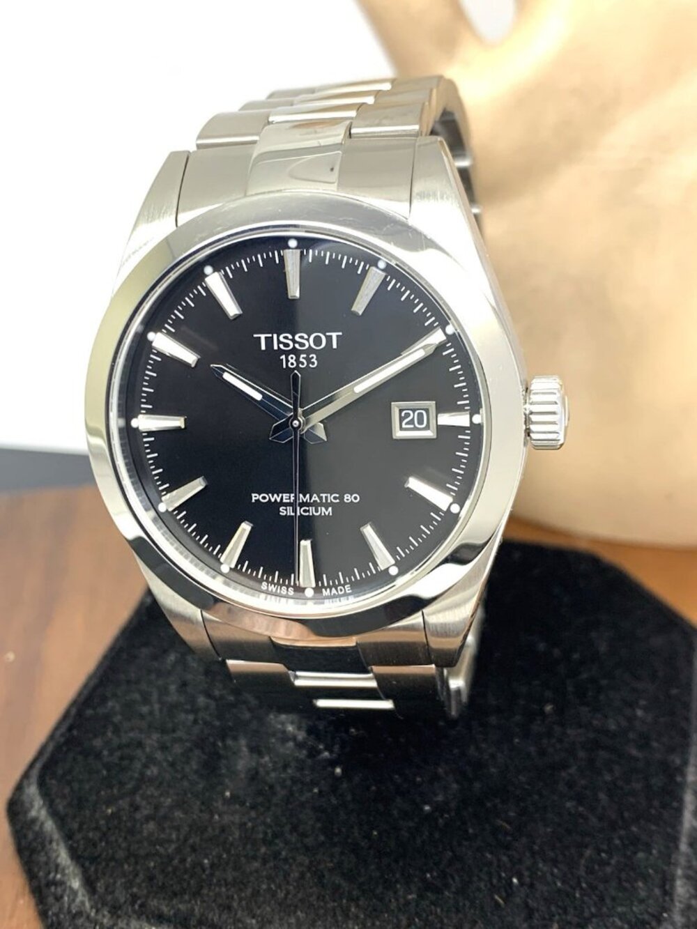 Tissot Men's Watch Powermatic 80 Swiss Automatic Black Dial Steel T1274071105100